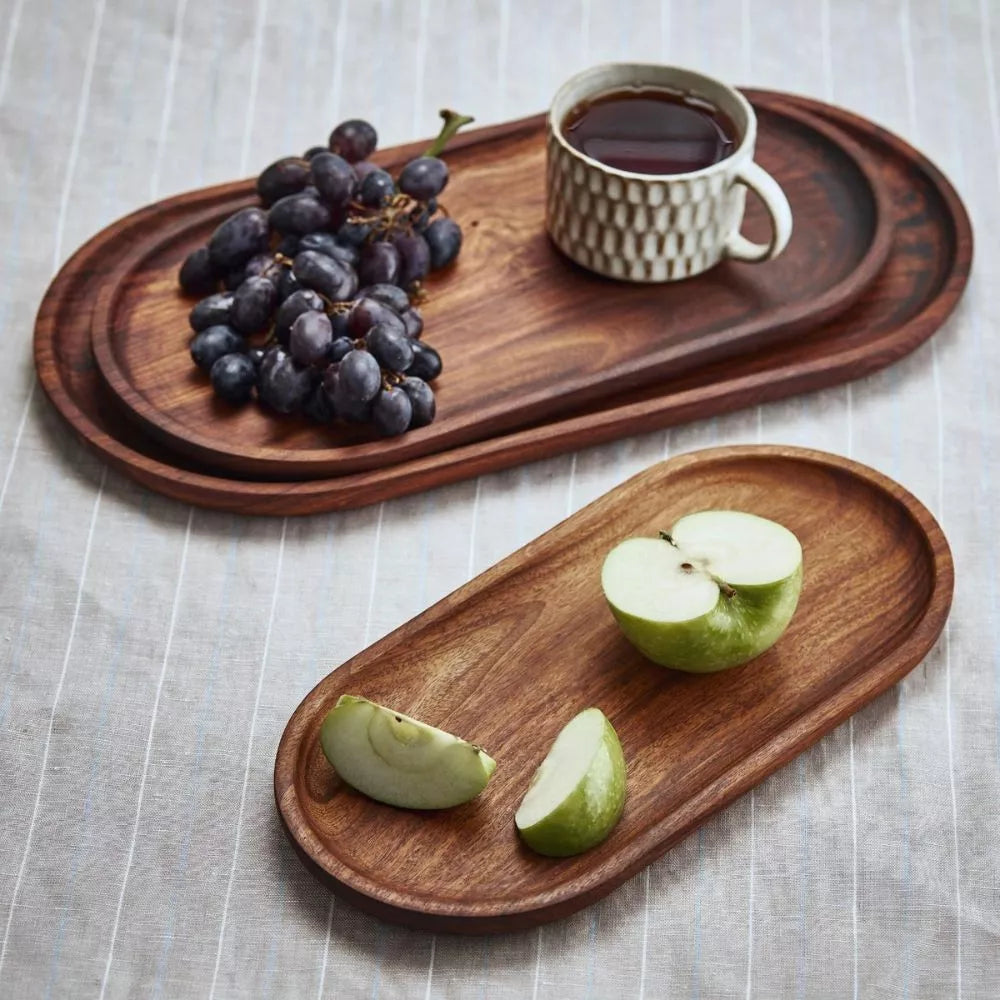 Wooden Oval Tray ( Set of 3 ) - Magalis Egypt