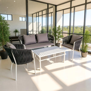 Modern outdoor furniture set with chairs and a table
Outdoor set
Outdoor furniture
اطقم للحدائق
اطقم للبلكونات
Garden furniture
كراسي للمطاعم
Restaurant chairs