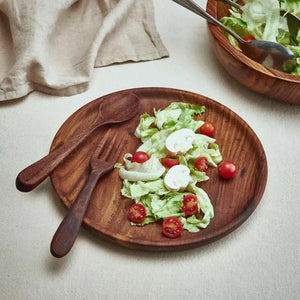 Wooden Round Plate Set - Magalis Egypt