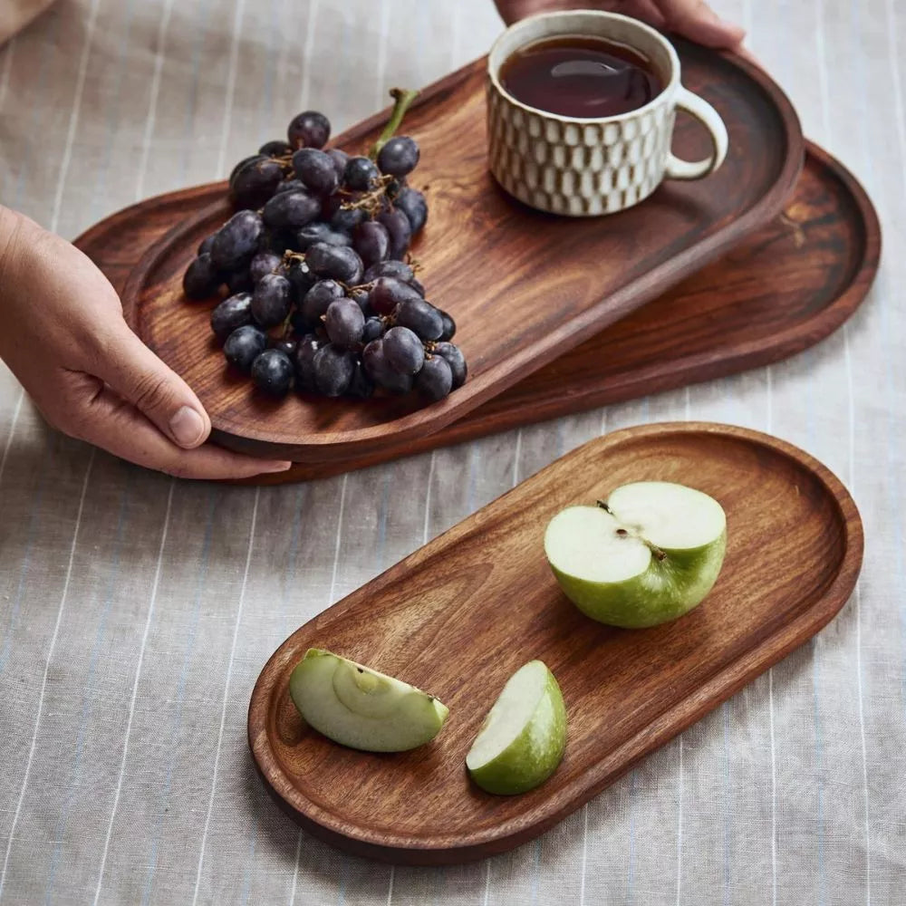 Wooden Oval Tray ( Set of 3 ) - Magalis Egypt