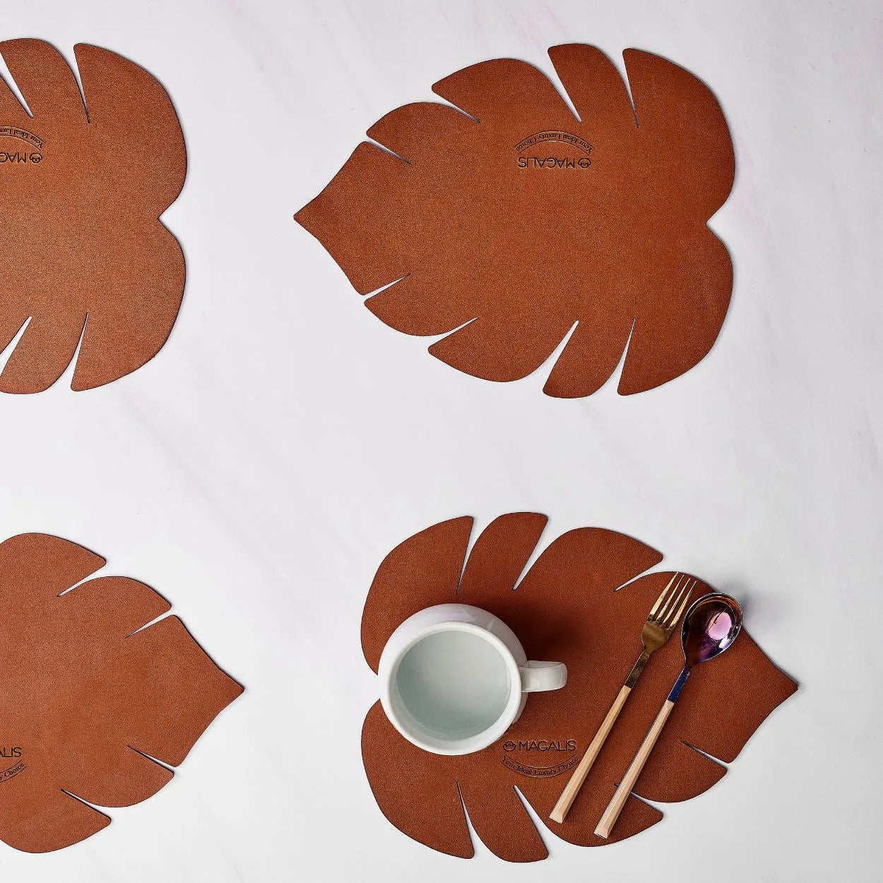 Foglia Leather Placemat - ( Set of 4 )