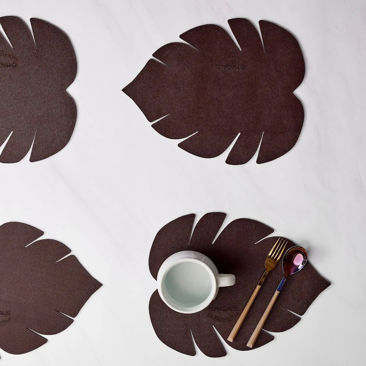 Foglia Leather Placemat - ( Set of 4 )