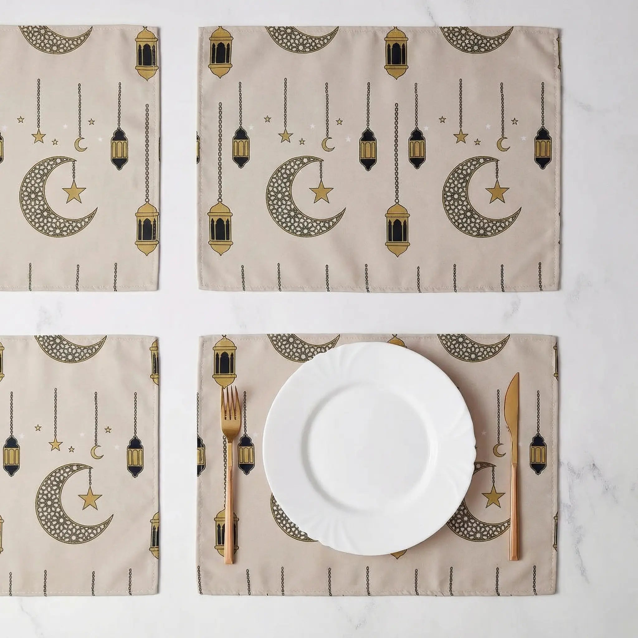 Hilal Placemats – Classic Beige - ( Set of 4 ) - Limited Edition