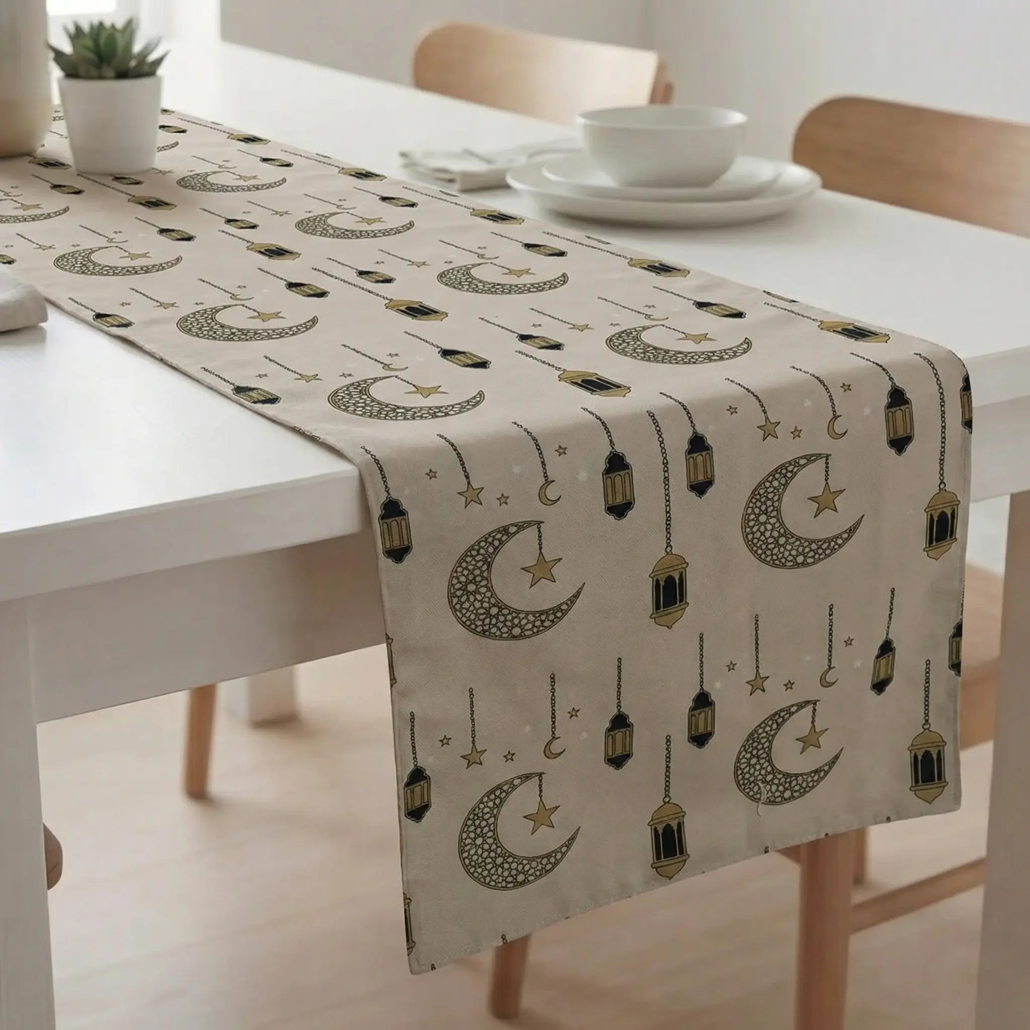Hilal Table Runner – Classic Beige - Limited Edition