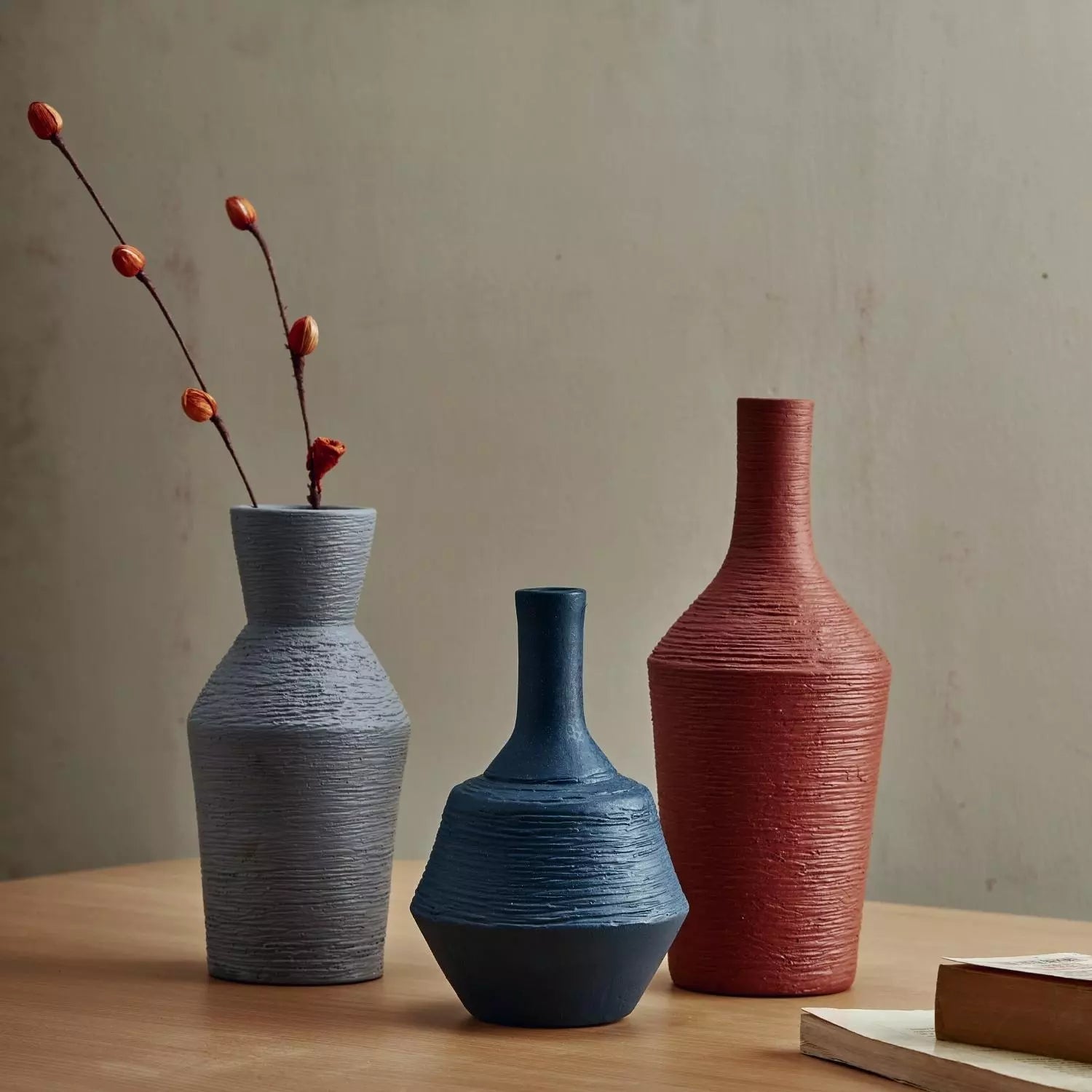 Maluho Pottery Vases ( Set of 3 )