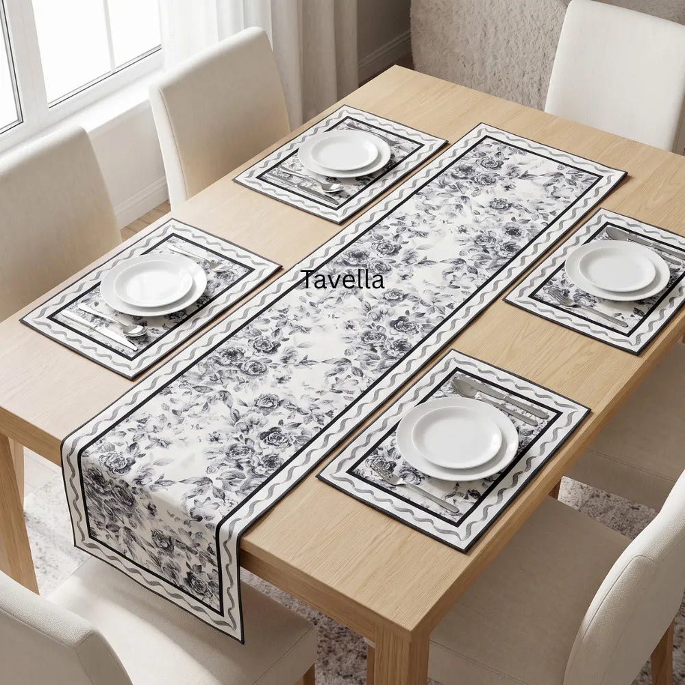 Tavella Table Runner with 4 placemat
