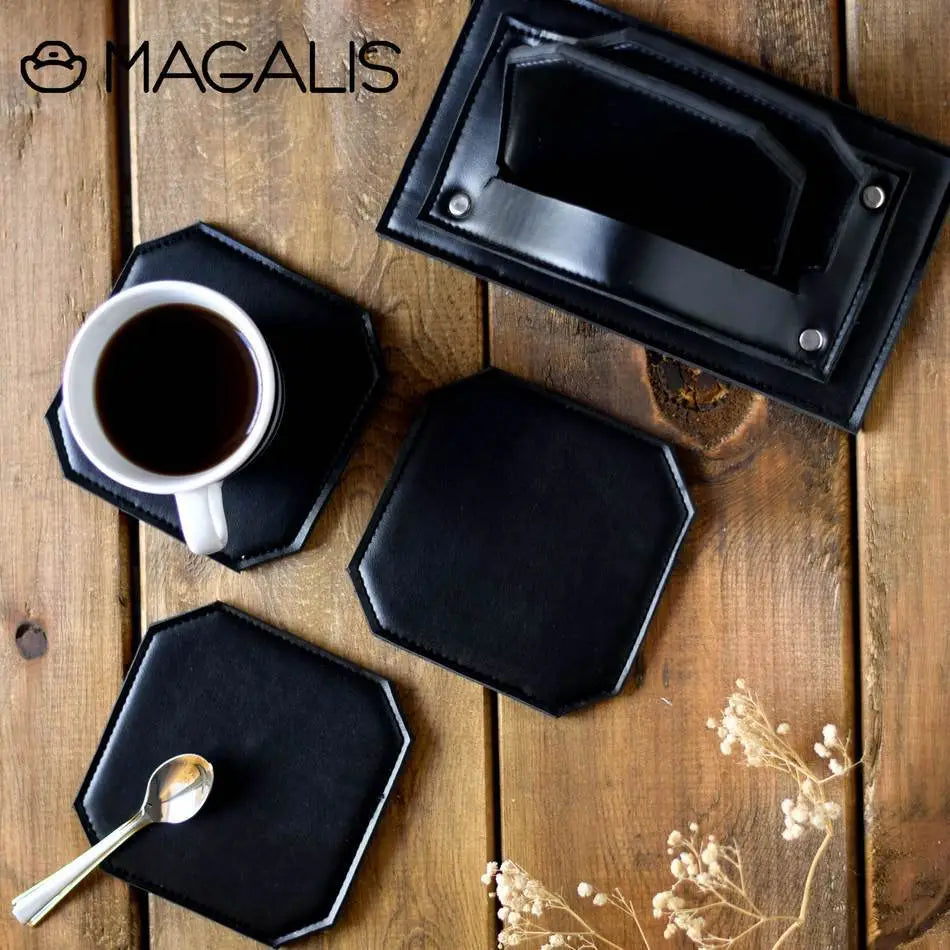 Leather Coasters - ( Set of 5 ) - Magalis Egypt