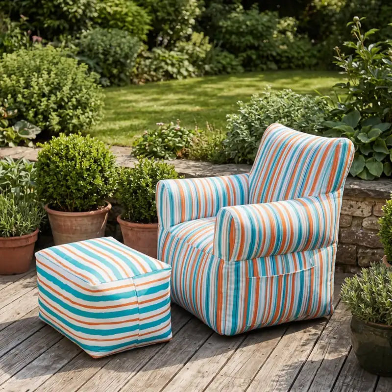 Royal Chair Flare with footstool in the garden - Magalis Egypt