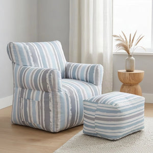 Royal Chair Waves with footstool, side view - Magalis Egypt